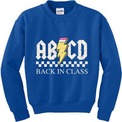 Teachers Rock Back To School ABCD Back In Class Kids Sweatshirt