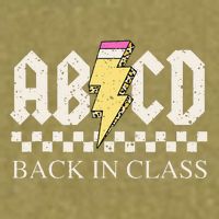 Teachers Rock Back To School ABCD Back In Class Garment-Dyed Women's Muscle Tee