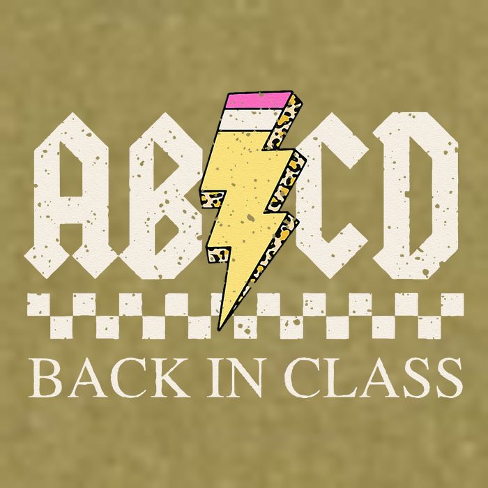 Teachers Rock Back To School ABCD Back In Class Garment-Dyed Women's Muscle Tee