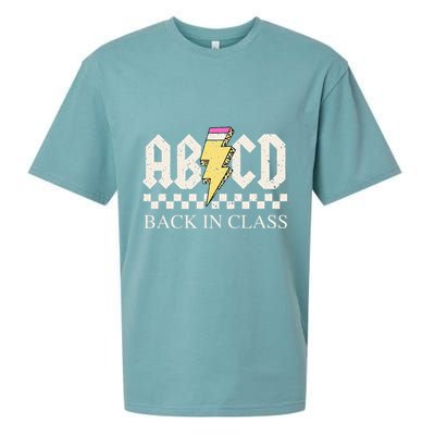 Teachers Rock Back To School ABCD Back In Class Sueded Cloud Jersey T-Shirt