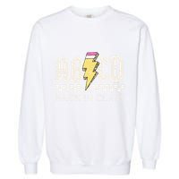 Teachers Rock Back To School ABCD Back In Class Garment-Dyed Sweatshirt