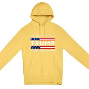 Trump Returns Butler Rally Fight Trump Elon Butler Rally 2.0 Premium Pullover Hoodie