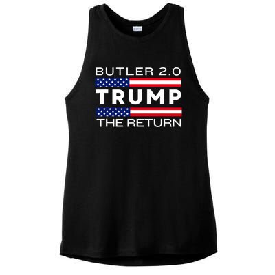 Trump Returns Butler Rally Fight Trump Elon Butler Rally 2.0 Ladies PosiCharge Tri-Blend Wicking Tank