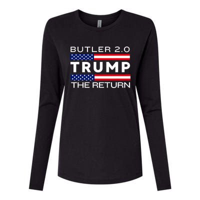 Trump Returns Butler Rally Fight Trump Elon Butler Rally 2.0 Womens Cotton Relaxed Long Sleeve T-Shirt