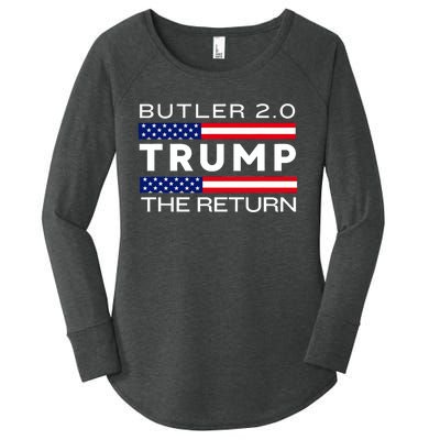 Trump Returns Butler Rally Fight Trump Elon Butler Rally 2.0 Women's Perfect Tri Tunic Long Sleeve Shirt