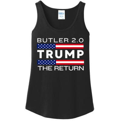 Trump Returns Butler Rally Fight Trump Elon Butler Rally 2.0 Ladies Essential Tank