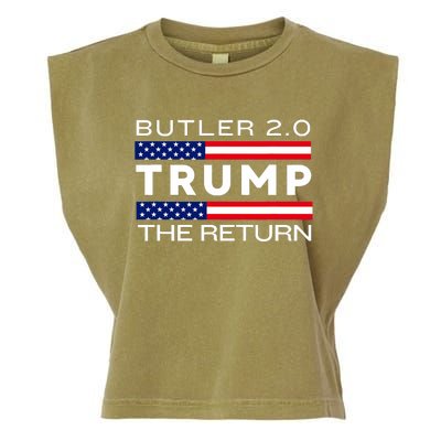 Trump Returns Butler Rally Fight Trump Elon Butler Rally 2.0 Garment-Dyed Women's Muscle Tee