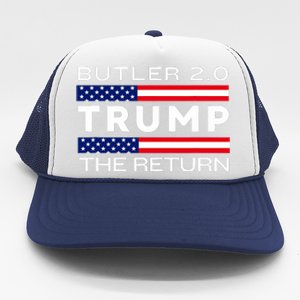 Trump Returns Butler Rally Fight Trump Elon Butler Rally 2.0 Trucker Hat