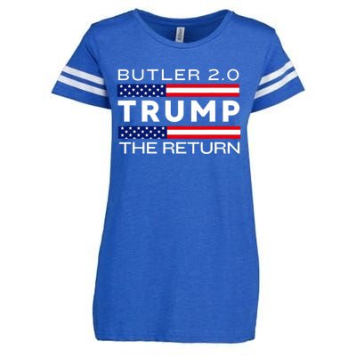 Trump Returns Butler Rally Fight Trump Elon Butler Rally 2.0 Enza Ladies Jersey Football T-Shirt