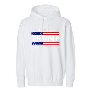 Trump Returns Butler Rally Fight Trump Elon Butler Rally 2.0 Garment-Dyed Fleece Hoodie