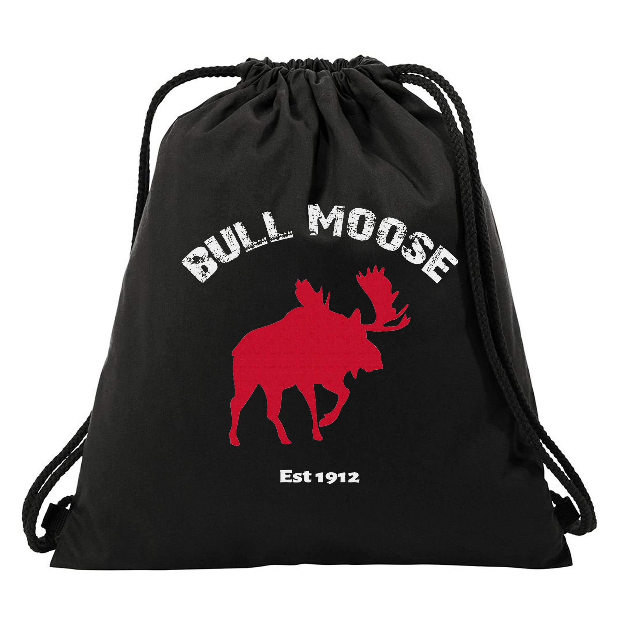 Theodore Roosevelt Bull Moose Party Drawstring Bag