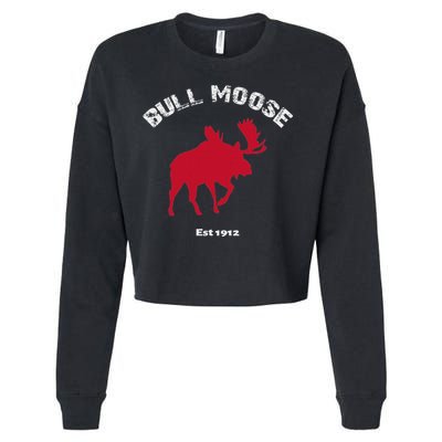 Theodore Roosevelt Bull Moose Party Cropped Pullover Crew