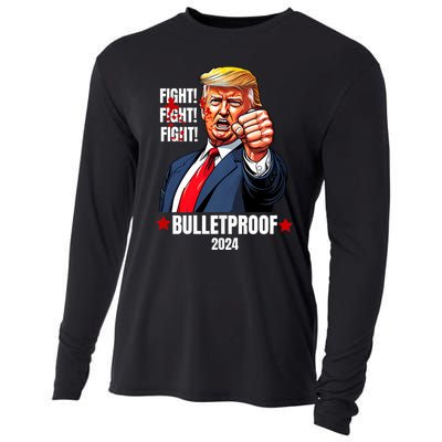 Trump Rally Butler Pa Trump 2024 Shot Bulletproof Bloody Ear Bleeding Butler Cooling Performance Long Sleeve Crew