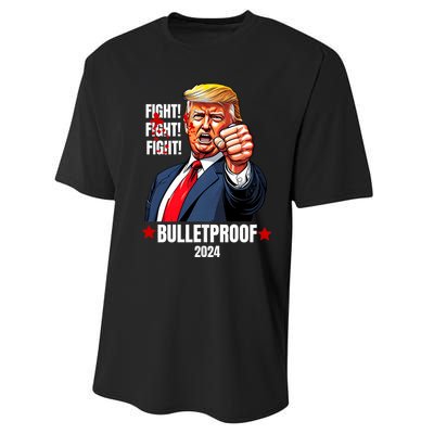 Trump Rally Butler Pa Trump 2024 Shot Bulletproof Bloody Ear Bleeding Butler Performance Sprint T-Shirt