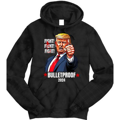 Trump Rally Butler Pa Trump 2024 Shot Bulletproof Bloody Ear Bleeding Butler Tie Dye Hoodie