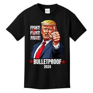 Trump Rally Butler Pa Trump 2024 Shot Bulletproof Bloody Ear Bleeding Butler Kids T-Shirt