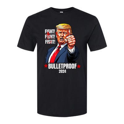 Trump Rally Butler Pa Trump 2024 Shot Bulletproof Bloody Ear Bleeding Butler Softstyle CVC T-Shirt