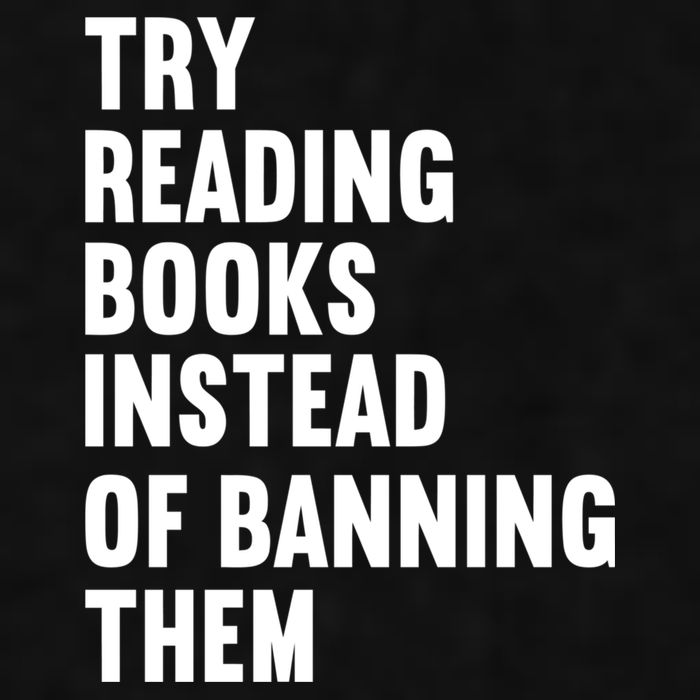 Try Reading Books Instead Of Banning Them Books Lover Ladies PosiCharge Tri-Blend Wicking Tank