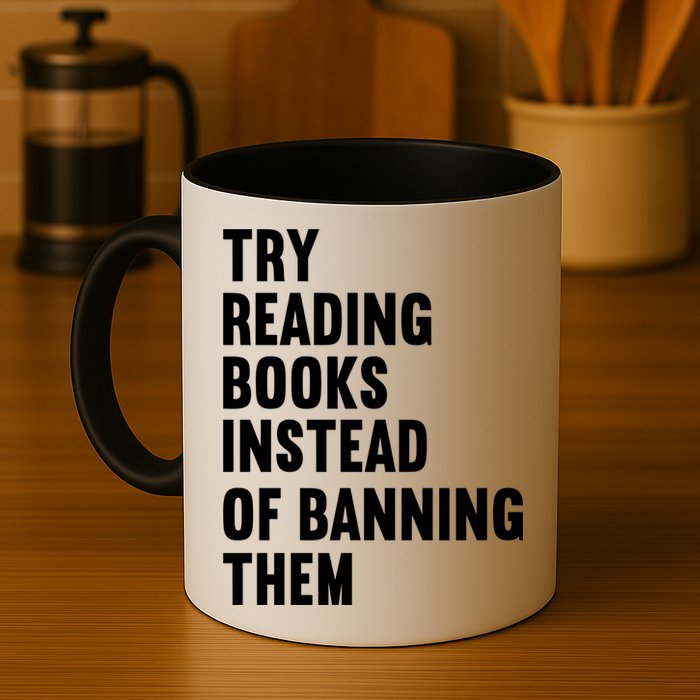 Try Reading Books Instead Of Banning Them Books Lover Mug