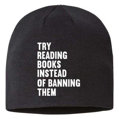 Try Reading Books Instead Of Banning Them Books Lover Sustainable Beanie