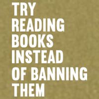 Try Reading Books Instead Of Banning Them Books Lover Garment-Dyed Women's Muscle Tee