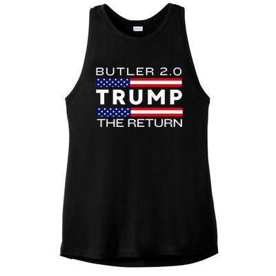 Trump Returns Butler Rally Fight Trump Elon Butler Rally 2.0 Ladies PosiCharge Tri-Blend Wicking Tank