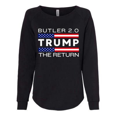 Trump Returns Butler Rally Fight Trump Elon Butler Rally 2.0 Womens California Wash Sweatshirt