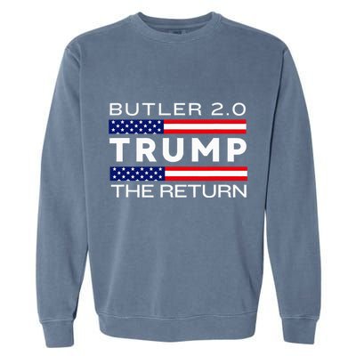 Trump Returns Butler Rally Fight Trump Elon Butler Rally 2.0 Garment-Dyed Sweatshirt