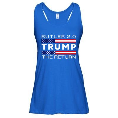 Trump Returns Butler Rally Fight Trump Elon Butler Rally 2.0 Ladies Essential Flowy Tank