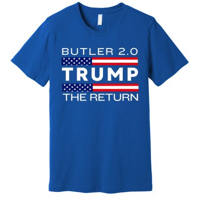 Trump Returns Butler Rally Fight Trump Elon Butler Rally 2.0 Premium T-Shirt