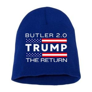 Trump Returns Butler Rally Fight Trump Elon Butler Rally 2.0 Short Acrylic Beanie