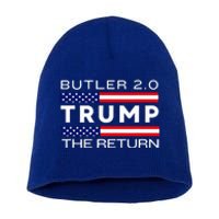 Trump Returns Butler Rally Fight Trump Elon Butler Rally 2.0 Short Acrylic Beanie