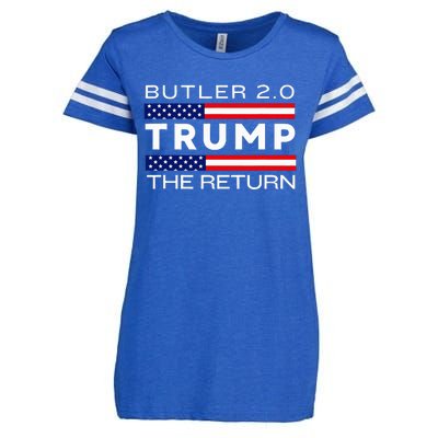 Trump Returns Butler Rally Fight Trump Elon Butler Rally 2.0 Enza Ladies Jersey Football T-Shirt