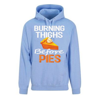 Thanksgiving Running Burning Thighs Before Pies Funny Runner Unisex Surf Hoodie