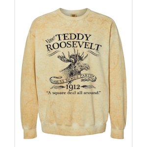 Teddy Roosevelt Bull Moose Party 1912 Presidential Campaign Colorblast Crewneck Sweatshirt