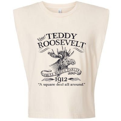 Teddy Roosevelt Bull Moose Party 1912 Presidential Campaign Garment-Dyed Women's Muscle Tee