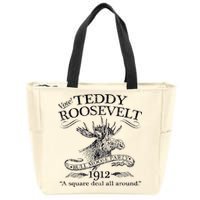 Teddy Roosevelt Bull Moose Party 1912 Presidential Campaign Zip Tote Bag
