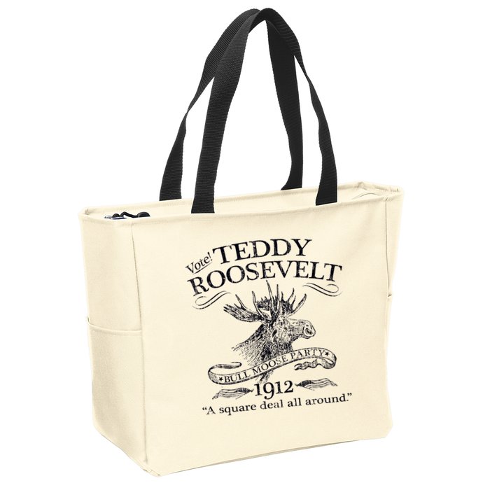Teddy Roosevelt Bull Moose Party 1912 Presidential Campaign Zip Tote Bag