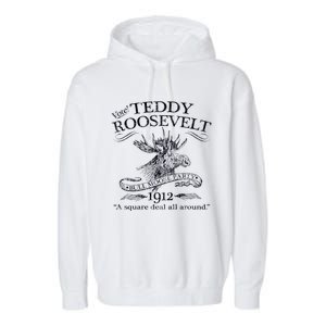 Teddy Roosevelt Bull Moose Party 1912 Presidential Campaign Garment-Dyed Fleece Hoodie