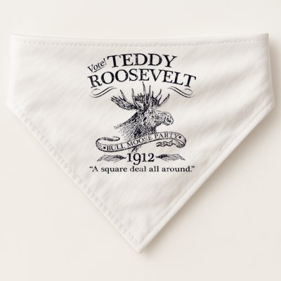 Teddy Roosevelt Bull Moose Party 1912 Presidential Campaign USA-Made Doggie Bandana