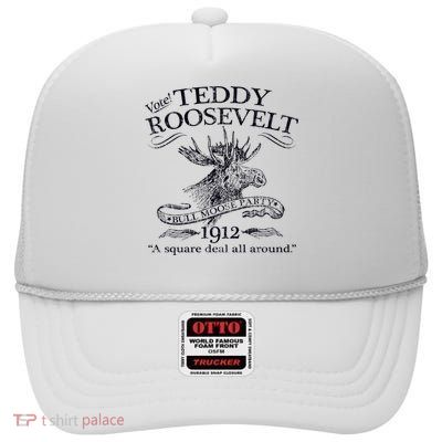 Teddy Roosevelt Bull Moose Party 1912 Presidential Campaign High Crown Mesh Back Trucker Hat