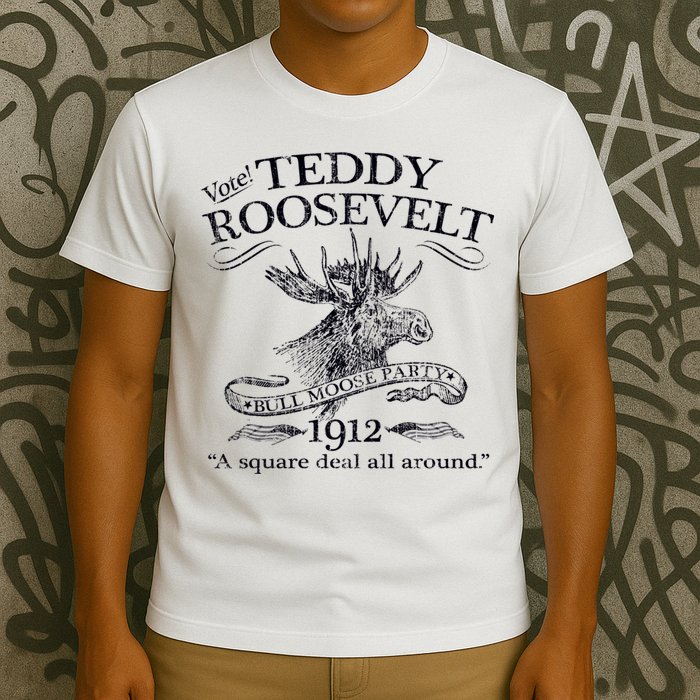 Teddy Roosevelt Bull Moose Party 1912 Presidential Campaign T-Shirt