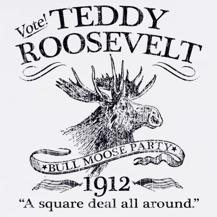 Teddy Roosevelt Bull Moose Party 1912 Presidential Campaign T-Shirt