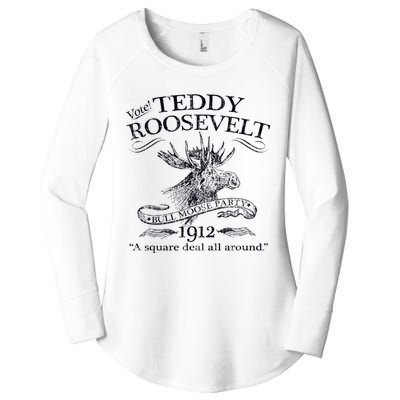 Teddy Roosevelt Bull Moose Party 1912 Presidential Campaign Women's Perfect Tri Tunic Long Sleeve Shirt