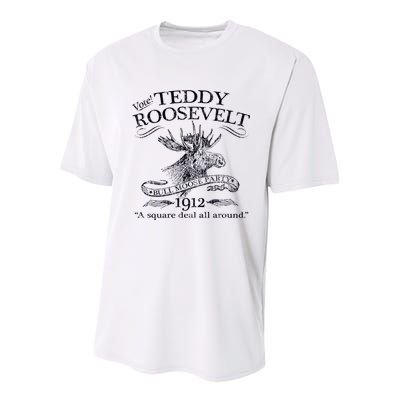Teddy Roosevelt Bull Moose Party 1912 Presidential Campaign Youth Performance Sprint T-Shirt