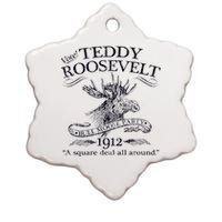 Teddy Roosevelt Bull Moose Party 1912 Presidential Campaign Ceramic Star Ornament