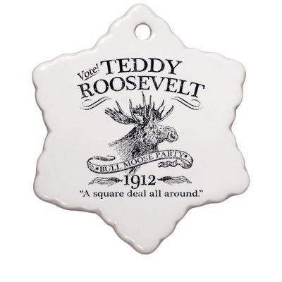 Teddy Roosevelt Bull Moose Party 1912 Presidential Campaign Ceramic Star Ornament