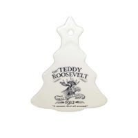 Teddy Roosevelt Bull Moose Party 1912 Presidential Campaign Ceramic Tree Ornament