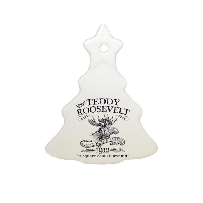 Teddy Roosevelt Bull Moose Party 1912 Presidential Campaign Ceramic Tree Ornament