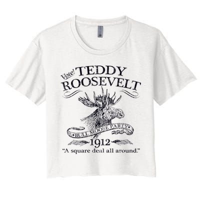 Teddy Roosevelt Bull Moose Party 1912 Presidential Campaign Crop Top